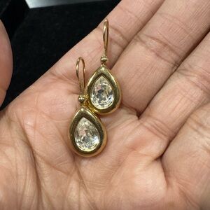 Gold-Tone Teardrop Earrings